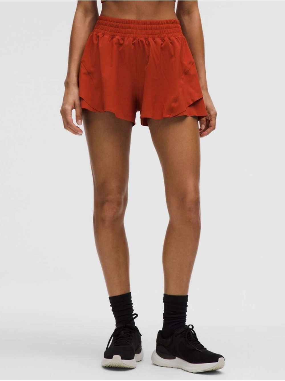 lululemon Shake It Out High-Rise Running Shorts 2.5” Autumn Rust Size L